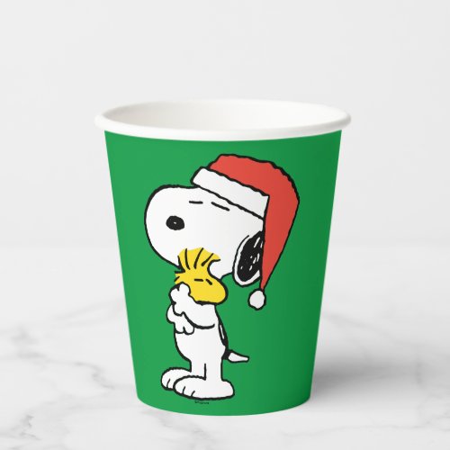 Peanuts  Snoopy  Woodstock Holiday Hugs Paper Cups