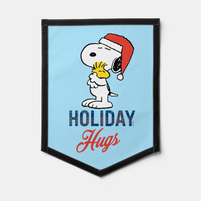 Peanuts | Snoopy & Woodstock Holiday Hugs Pennant (Front)
