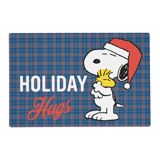 Peanuts | Snoopy & Woodstock Holiday Hugs Placemat (Front)