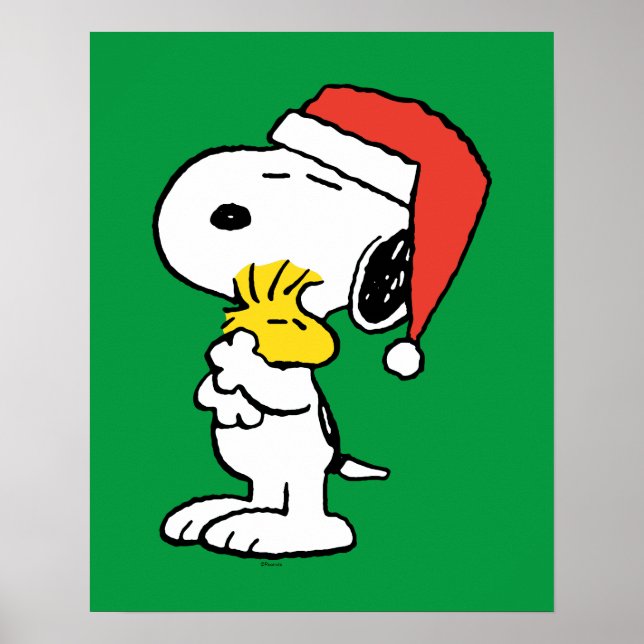 Peanuts | Snoopy & Woodstock Holiday Hugs Poster (Front)