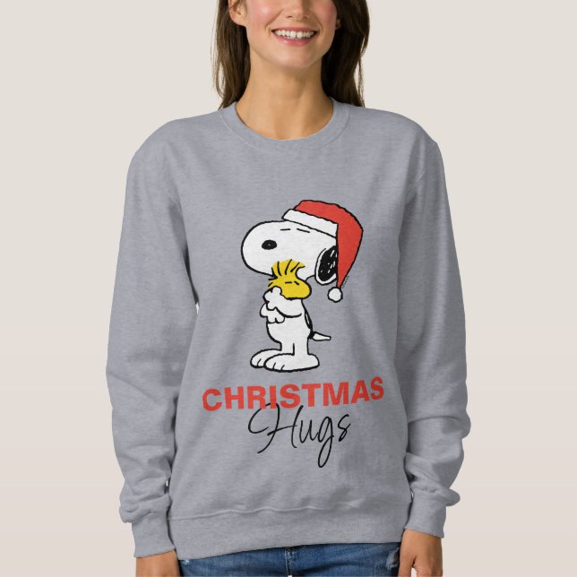 Peanuts | Snoopy & Woodstock Holiday Hugs Sweatshirt (Front)