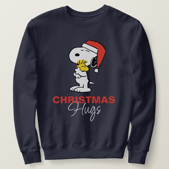 Peanuts | Snoopy & Woodstock Holiday Hugs Sweatshirt (Design Front)