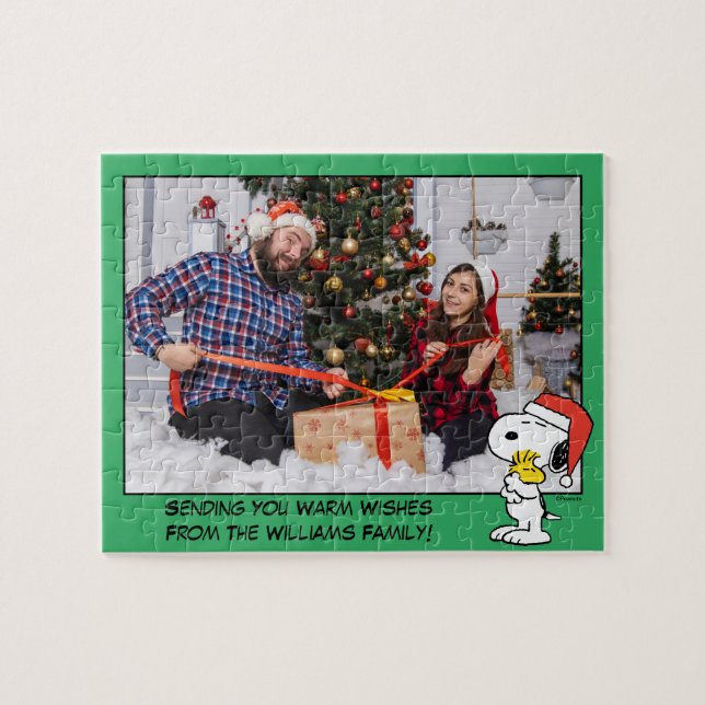 Peanuts | Snoopy & Woodstock Holiday Photo Jigsaw Puzzle (Horizontal)