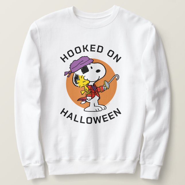 Peanuts | Snoopy & Woodstock Hooked on Halloween Sweatshirt (Design Front)