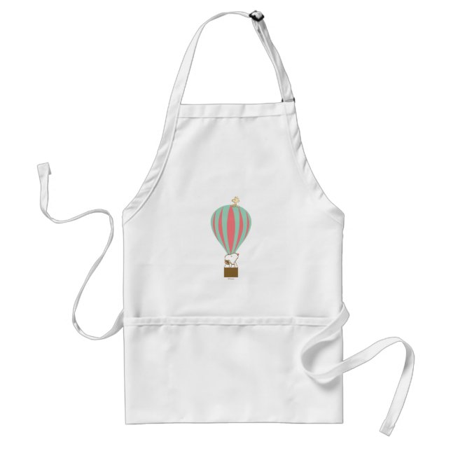 Peanuts | Snoopy & Woodstock Hot Air Balloon Adult Apron (Front)