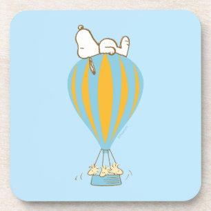 Peanuts Snoopy & Woodstock Hot Air Balloon Beverage Coaster
