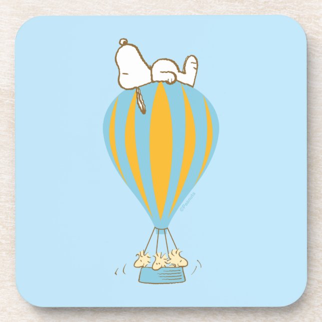 Peanuts | Snoopy & Woodstock Hot Air Balloon Beverage Coaster (Front)