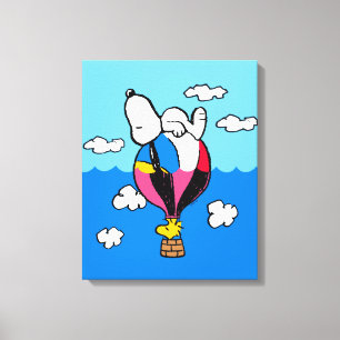 Peanuts Snoopy & Woodstock Hot Air Balloon Canvas Print