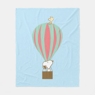 Peanuts   Snoopy & Woodstock Hot Air Balloon Fleece Blanket