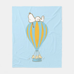 Peanuts   Snoopy & Woodstock Hot Air Balloon Fleece Blanket