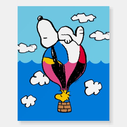 Peanuts  Snoopy  Woodstock Hot Air Balloon Foam Board