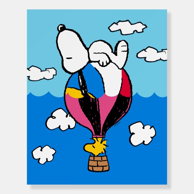 Peanuts | Snoopy & Woodstock Hot Air Balloon Foam Board (Front)