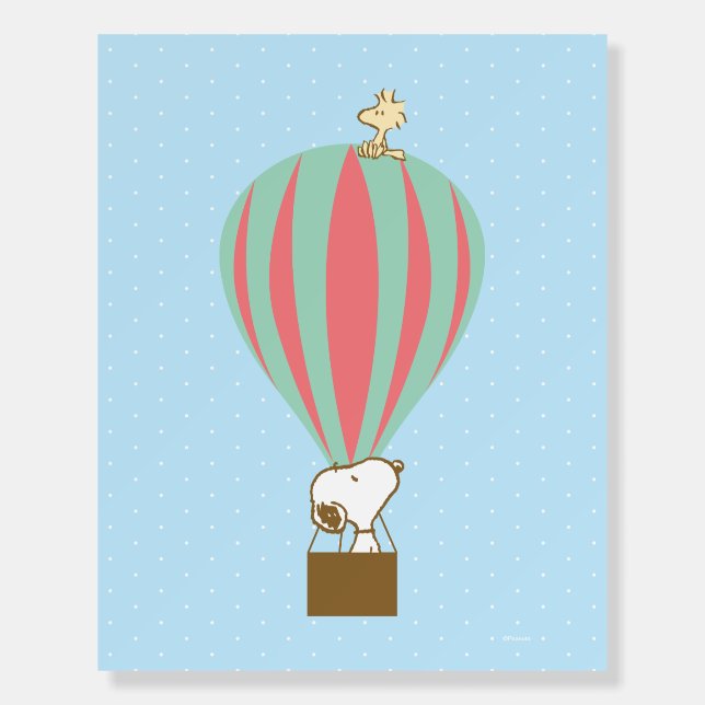 Peanuts | Snoopy & Woodstock Hot Air Balloon Foam Board (Front)