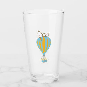 Peanuts Snoopy & Woodstock Hot Air Balloon Glass