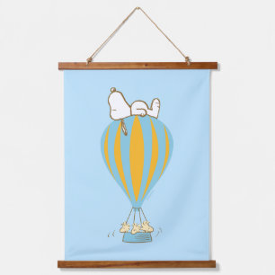Peanuts   Snoopy & Woodstock Hot Air Balloon Hanging Tapestry