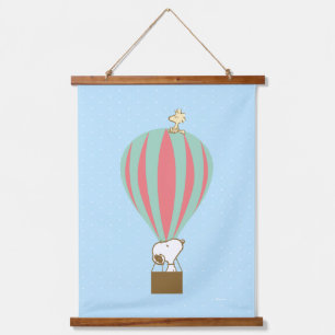 Peanuts   Snoopy & Woodstock Hot Air Balloon Hanging Tapestry