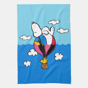 Peanuts Snoopy & Woodstock Hot Air Balloon Kitchen Towel