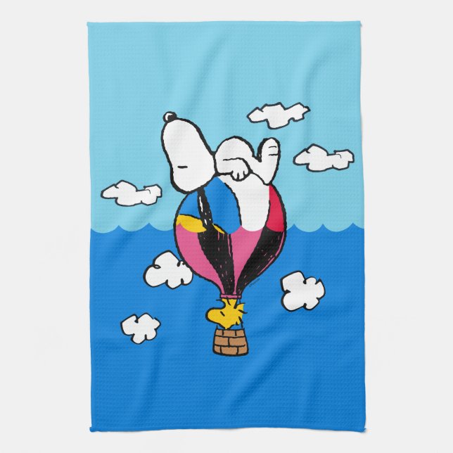 Peanuts | Snoopy & Woodstock Hot Air Balloon Kitchen Towel (Vertical)