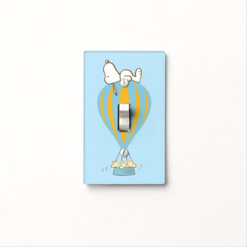 Peanuts  Snoopy  Woodstock Hot Air Balloon Light Switch Cover