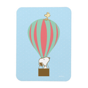 Peanuts   Snoopy & Woodstock Hot Air Balloon Magnet