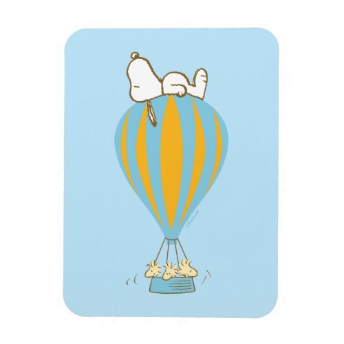 Peanuts  Snoopy  Woodstock Hot Air Balloon Magnet