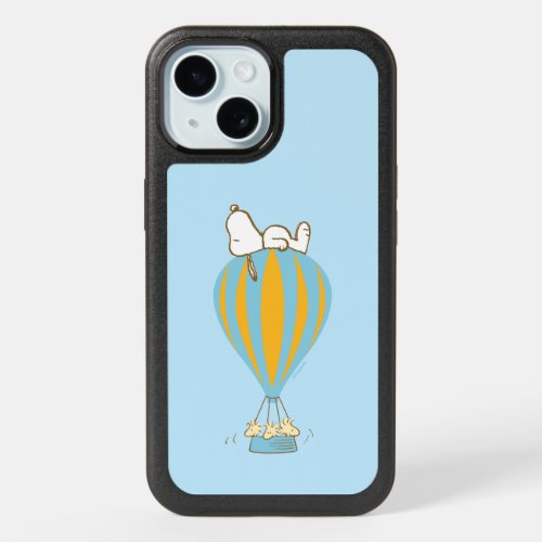 Peanuts  Snoopy  Woodstock Hot Air Balloon iPhone 15 Case