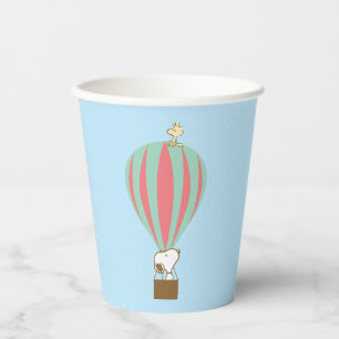 Peanuts Snoopy & Woodstock Hot Air Balloon Paper Cups