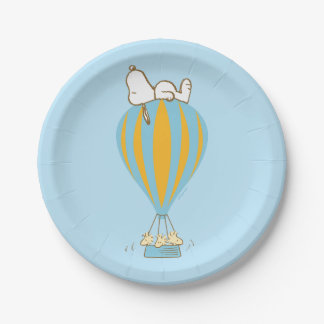Peanuts | Snoopy & Woodstock Hot Air Balloon Paper Plates
