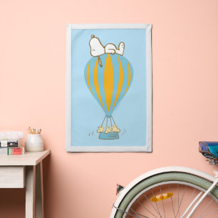 Peanuts Snoopy & Woodstock Hot Air Balloon Pennant