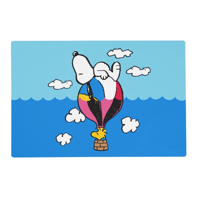 Peanuts | Snoopy & Woodstock Hot Air Balloon Placemat (Front)