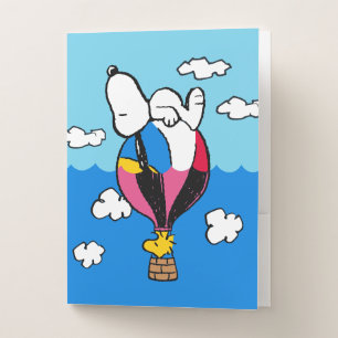 Peanuts   Snoopy & Woodstock Hot Air Balloon Pocket Folder
