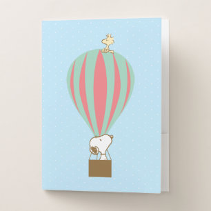 Peanuts Snoopy & Woodstock Hot Air Balloon Pocket Folder