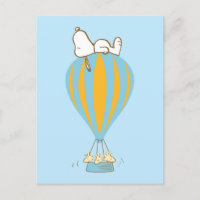 Peanuts | Snoopy & Woodstock Hot Air Balloon Postcard