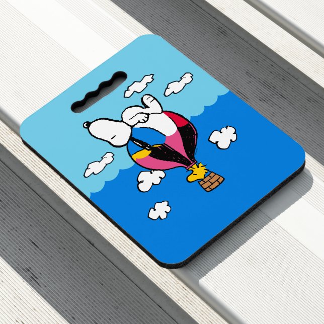 Peanuts | Snoopy & Woodstock Hot Air Balloon Seat Cushion (In Situ)