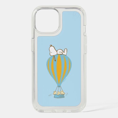 Peanuts  Snoopy  Woodstock Hot Air Balloon iPhone 15 Case