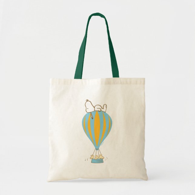 Peanuts | Snoopy & Woodstock Hot Air Balloon Tote Bag (Front)