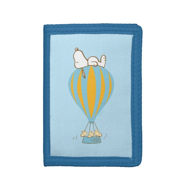 Peanuts | Snoopy & Woodstock Hot Air Balloon Trifold Wallet (Front Vertical)