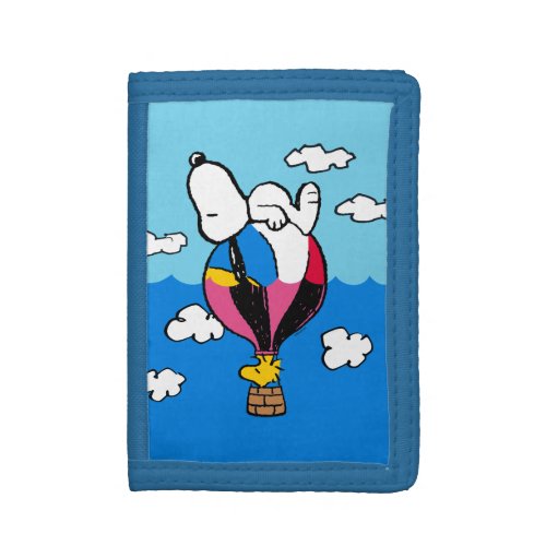 Peanuts  Snoopy  Woodstock Hot Air Balloon Trifold Wallet