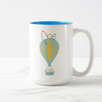 Peanuts | Snoopy & Woodstock Hot Air Balloon Two-Tone Coffee Mug