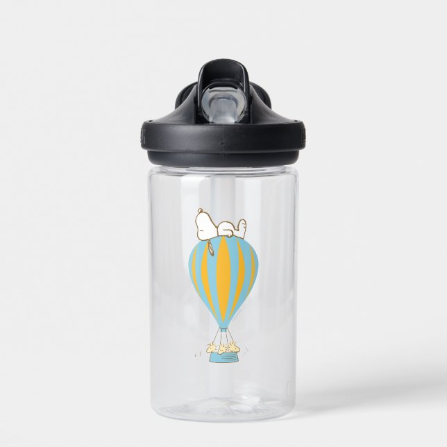 Peanuts | Snoopy & Woodstock Hot Air Balloon Water Bottle (Front)