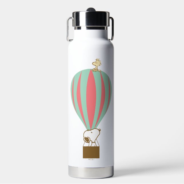 Peanuts | Snoopy & Woodstock Hot Air Balloon Water Bottle (Front)