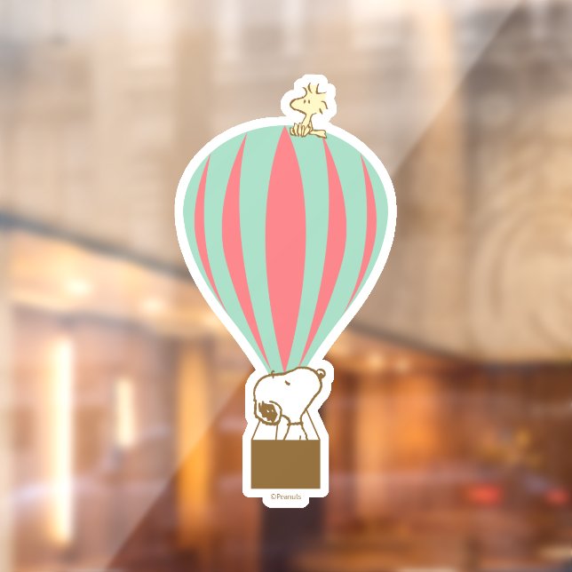 Peanuts | Snoopy & Woodstock Hot Air Balloon Window Cling (Sheet 2)