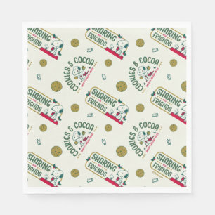 Peanuts Snoopy & Woodstock Hot Cocoa Pattern Napkins