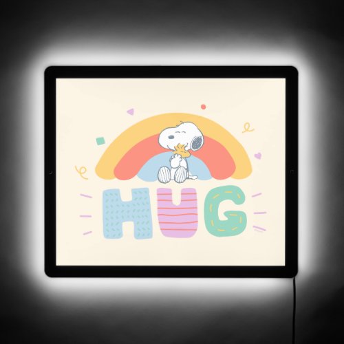 Peanuts  Snoopy  Woodstock Hug LED Sign