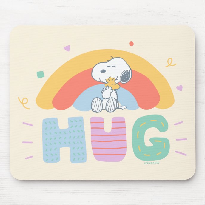 Peanuts | Snoopy &amp; Woodstock Hug Mouse Pad