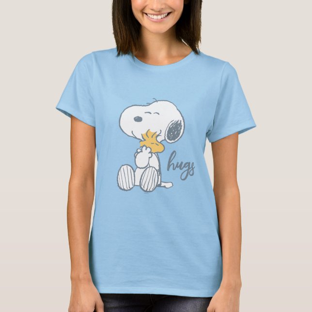 Peanuts | Snoopy & Woodstock Hug T-Shirt (Front)