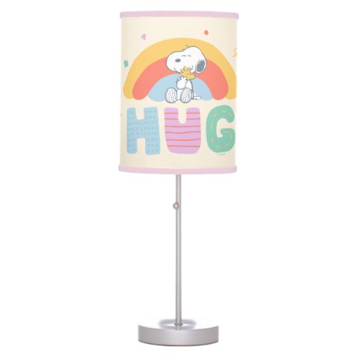 Peanuts  Snoopy  Woodstock Hug Table Lamp