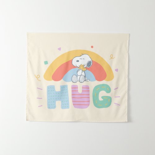 Peanuts  Snoopy  Woodstock Hug Tapestry