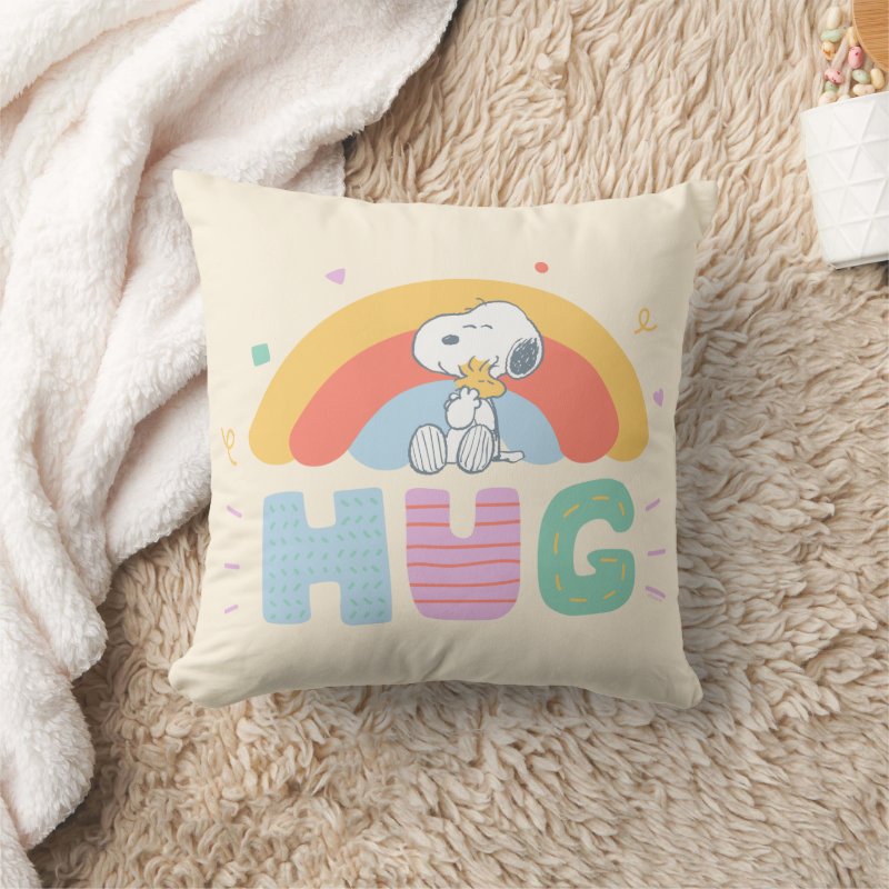 Peanuts | Snoopy &amp; Woodstock Hug Throw Pillow