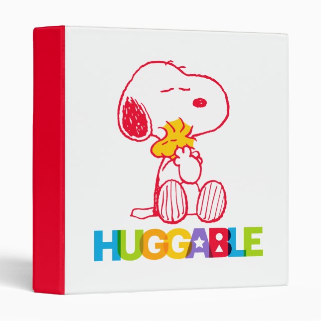 Peanuts | Snoopy & Woodstock Huggable 3 Ring Binder (Front/Spine)